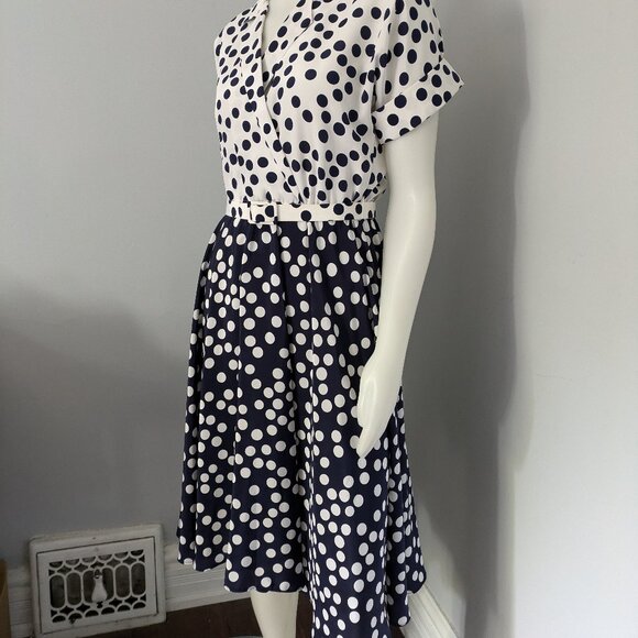 Raoul Dresses & Skirts - Dress Polka Dot. black and white, belted, Raoul Petite